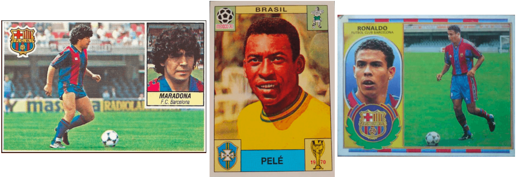 Retro Football World Cup Legends Set of 4 Pele Maradona -  Denmark